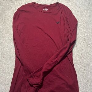 Hollister Burgundy Long Sleeve Tee